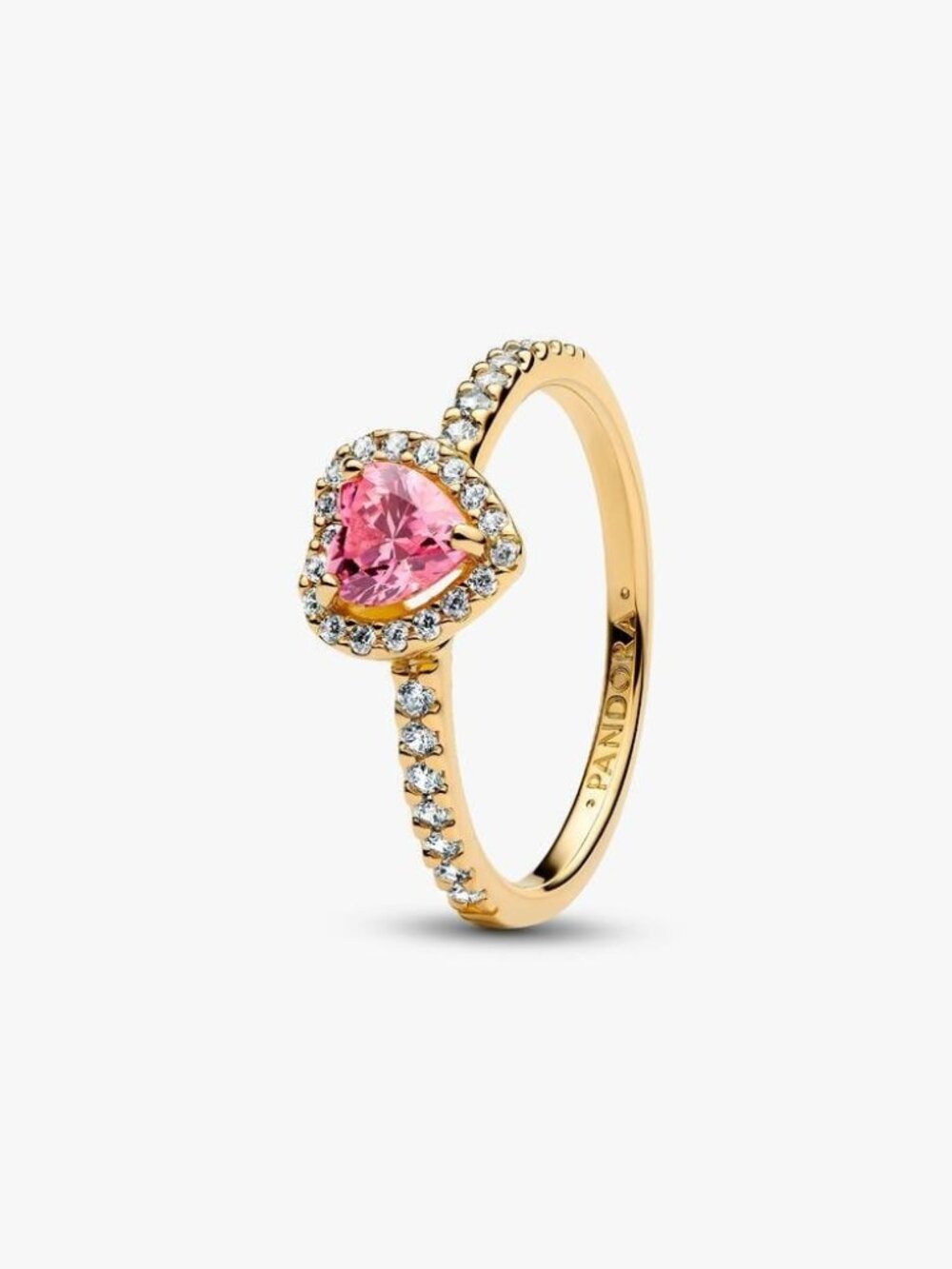 Pandora Elevated Pink Heart Ring